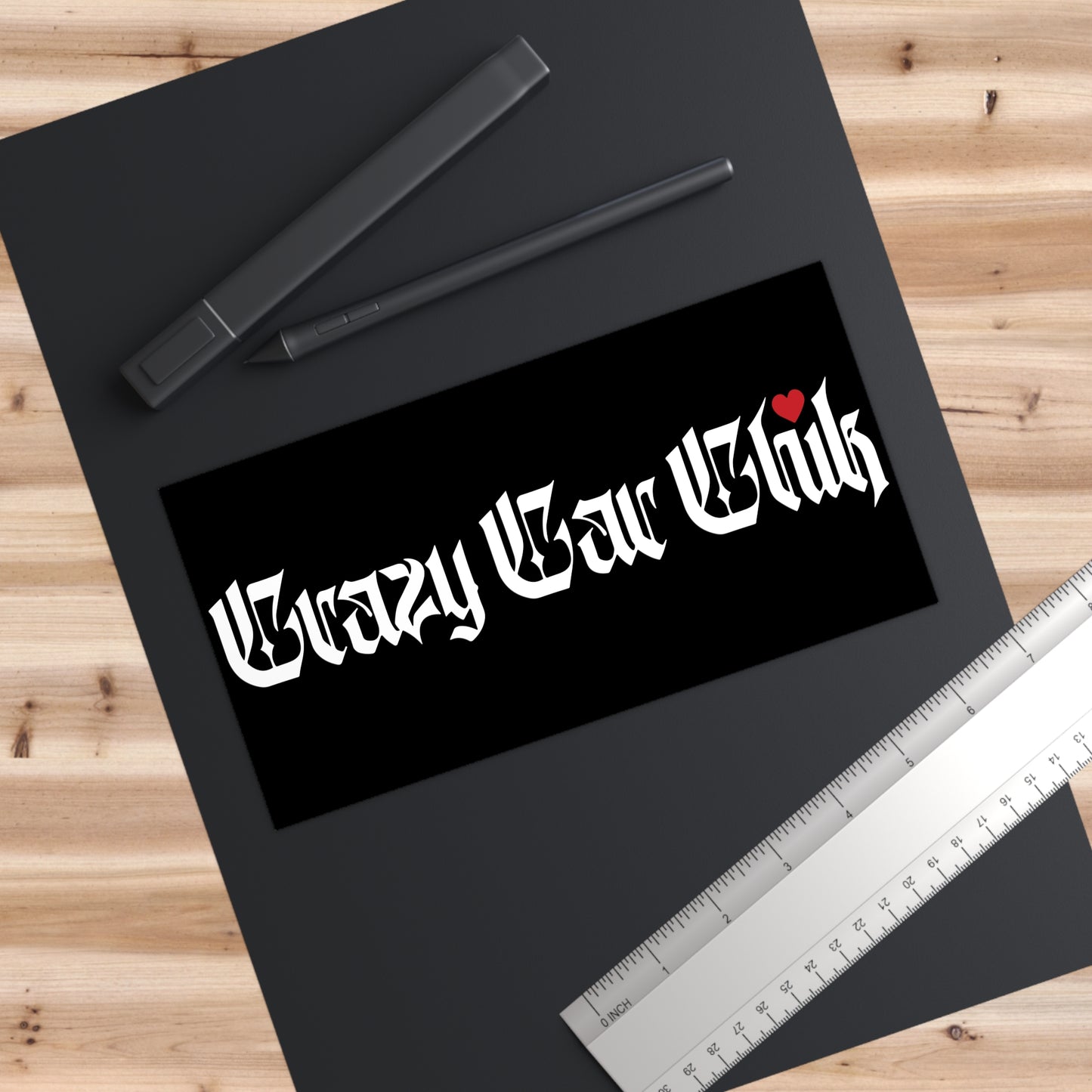 Bumper Stickers (White on Black)
