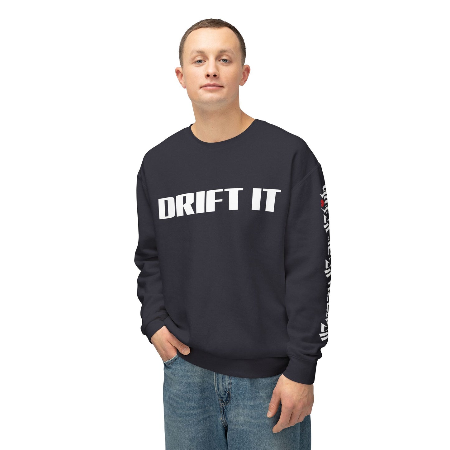 Drift It Unisex Lightweight Crewneck Sweatshirt (Left Sleeve Logo)