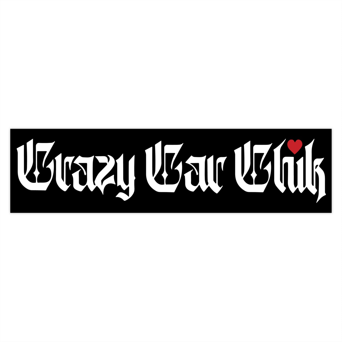 Bumper Stickers (White on Black)