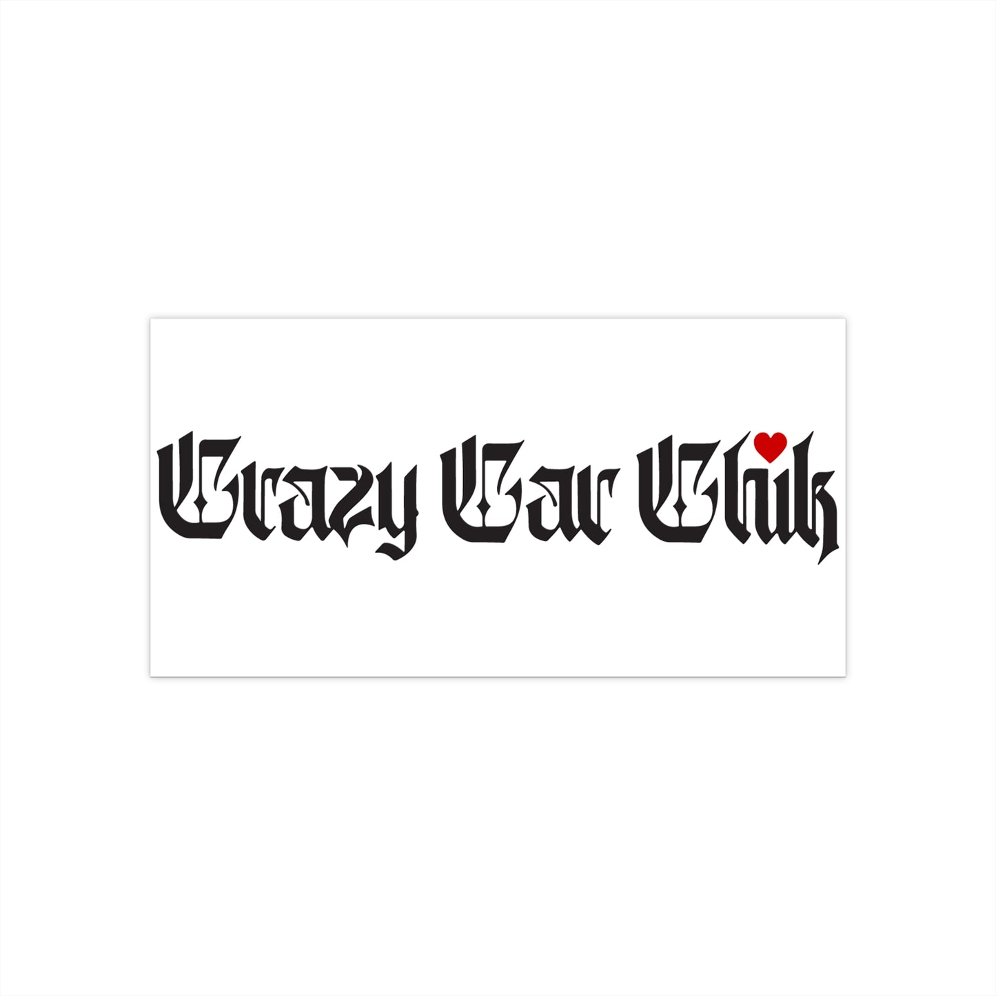 Bumper Stickers (Black on White)