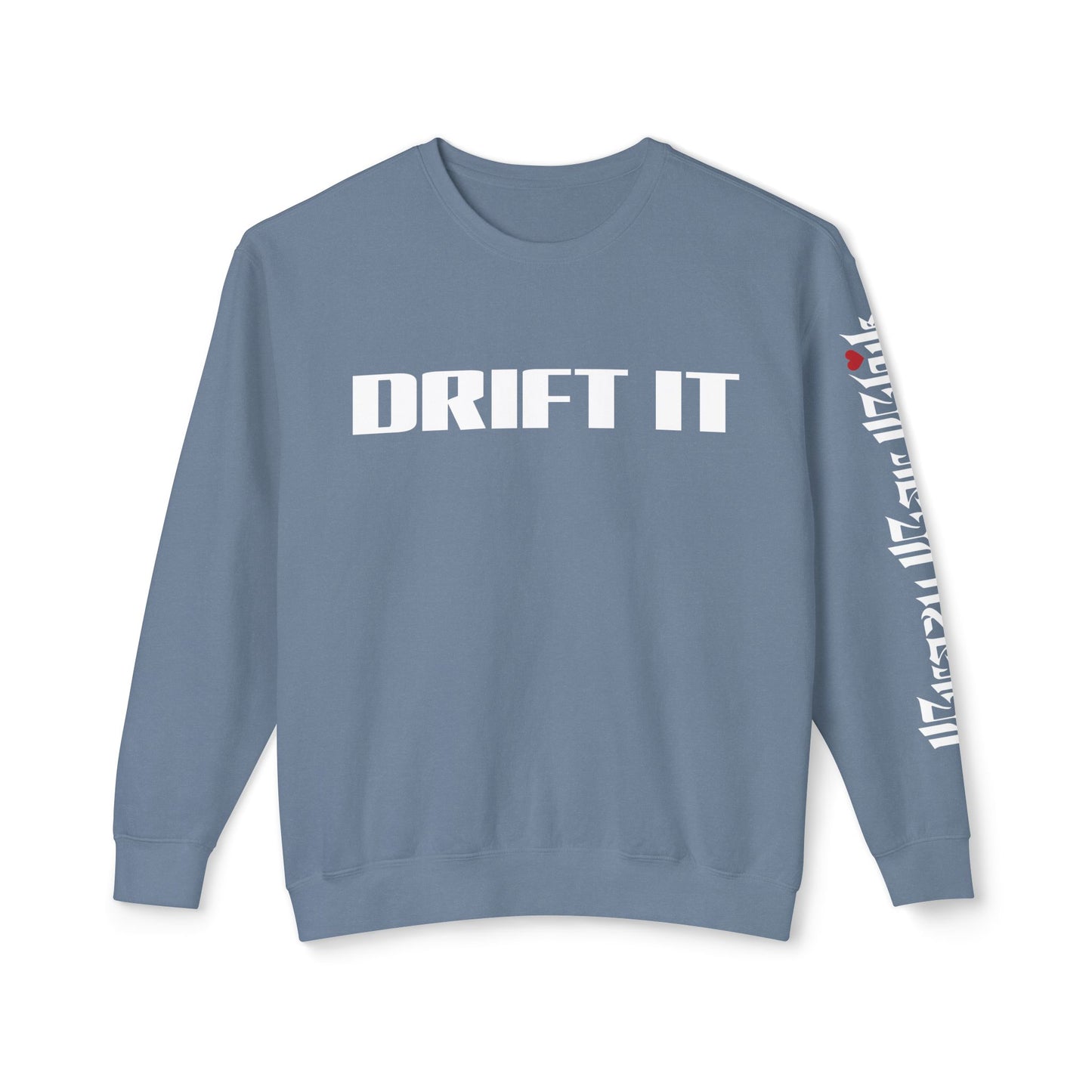 Drift It Unisex Lightweight Crewneck Sweatshirt (Left Sleeve Logo)