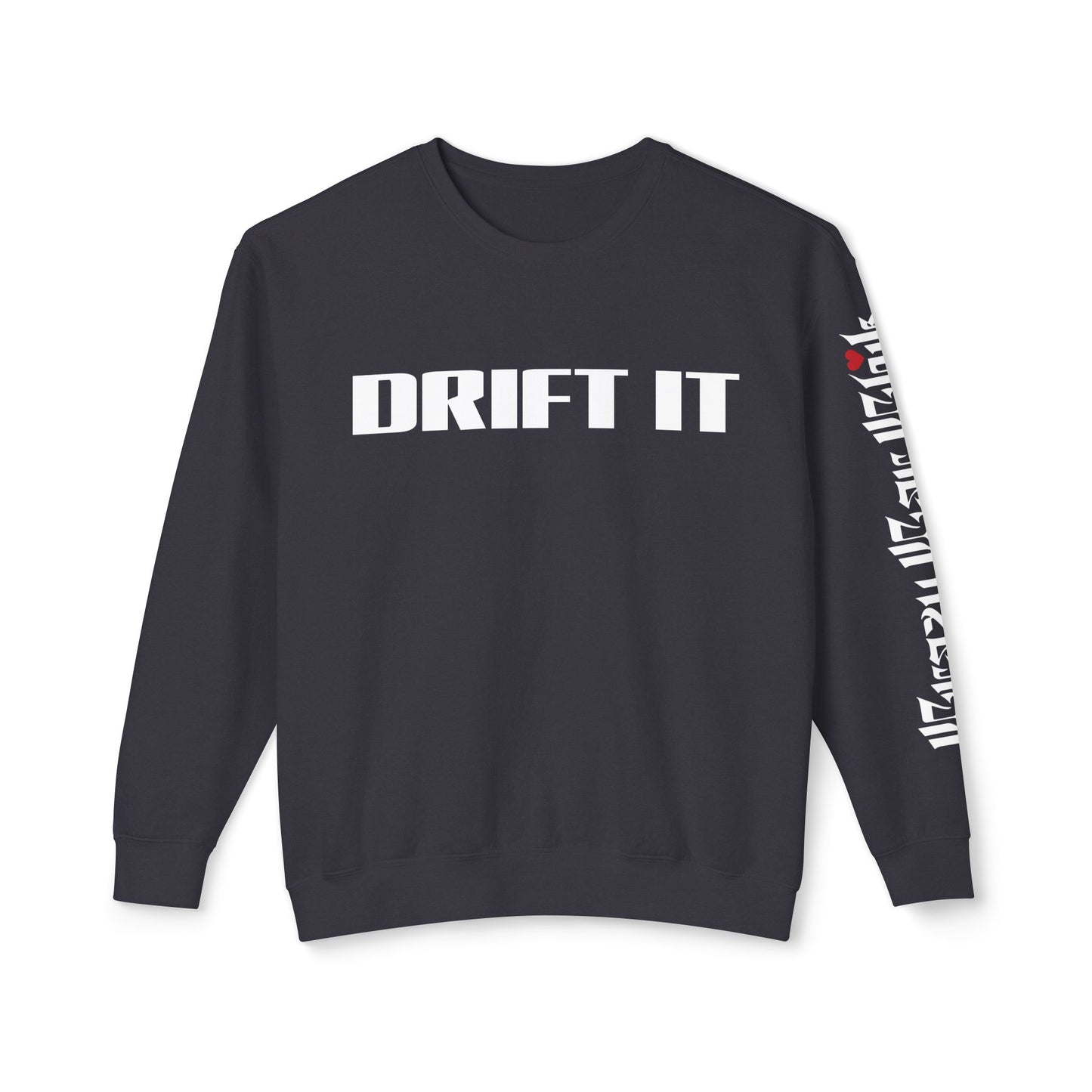 Drift It Unisex Lightweight Crewneck Sweatshirt (Left Sleeve Logo)