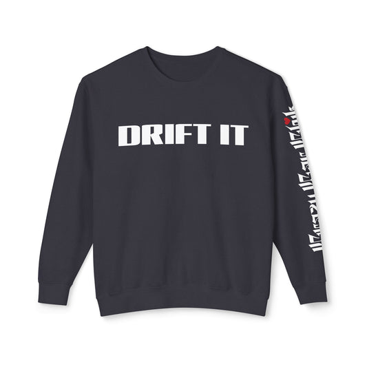 Drift It Unisex Lightweight Crewneck Sweatshirt (Left Sleeve Logo)