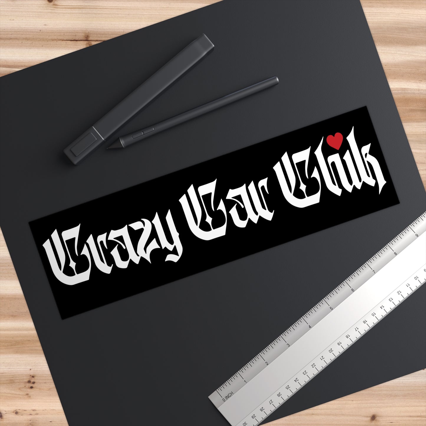 Bumper Stickers (White on Black)