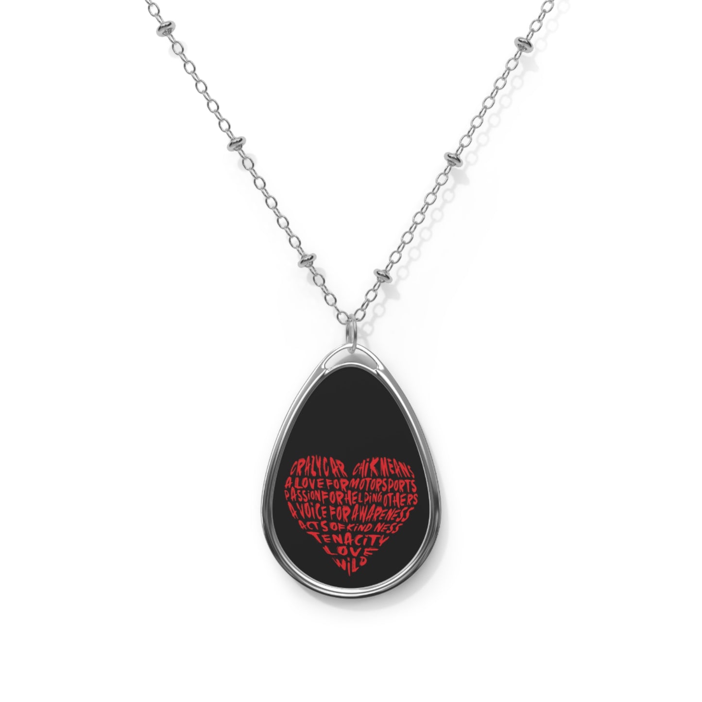 What's In Her Heart Oval Necklace