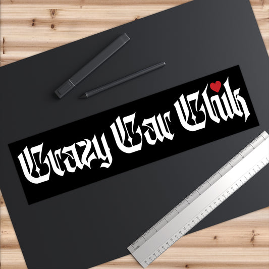Bumper Stickers (White on Black)
