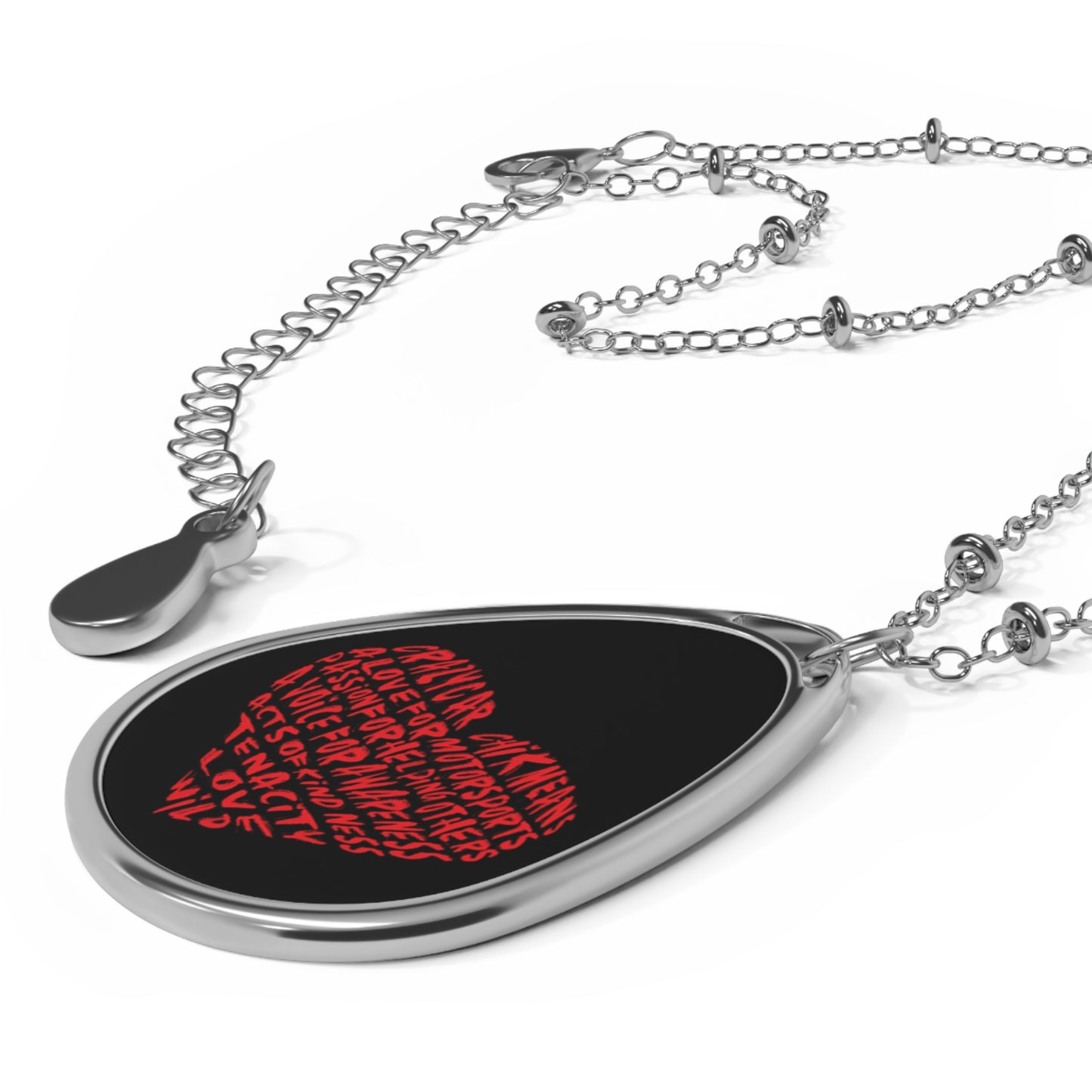 What's In Her Heart Oval Necklace